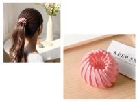 Spinka. obręcz do koka zamiast gumki teleskopowa RÓŻOWA