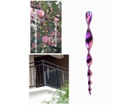 Spirala wiatrowa plastikowa, odstraszacz PTAKÓW 40 cm HOLOGRAFICZNA różowo-fioletowa - 1 szt