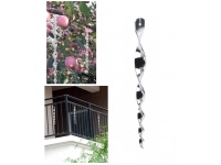 Spirala wiatrowa plastikowa, odstraszacz PTAKÓW 50 cm SREBRNA - 1 szt