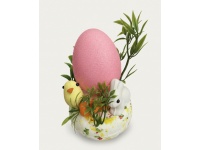 Stroik wielkanocny JAJKO z dekoracją 13x8,5 cm