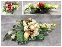 Stroik zalewany kwadrat czarny skośny PIWONIE z dodatkami MIX KOLOR (ok. 72x22 cm) ok. 1.76 kg 