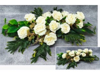 Stroik zalewany łódka DUŻE RÓŻE kremowy (ok. 95x65 cm) ok. 2,1 kg 