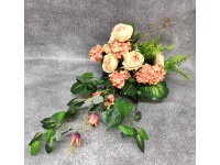 Stroik zalewany RÓŻE, HORTENSJE, DZWONKI pomarańczowy misa kwadrat  (ok. 70x40x25 cm) ok. 1,8 kg 