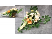 Stroik zalewany misa na nóżce MIESZANY z ostróżką KREMOWO-POMARAŃCZOWY (ok. 65x35x23 cm ) ok. 2,4 kg 