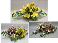 Stroik zalewany, misa okrągła tulipany, róże i bazie (ok.75x30x35 cm) ok. 1,6 kg