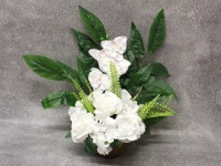 Stroik zalewany misa RÓŻE, HORTENSJE, STORCZYK BIAŁY (ok. 50x35x40 cm) ok. 1,8 kg 