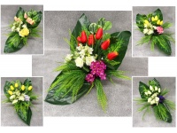 Stroik zalewany misa WIOSENNY tulipany, różyczki, fiołki MIX KOLOR (ok. 55x50x30cm) ok. 1,8 kg 