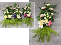 Stroik zalewany misa WIOSENNY róże, storczyk, tulipany, fiołki (ok. 60x60x40 cm) ok. 1,5 kg 