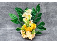 Stroik zalewany misa żółte RÓŻE, kremowe HORTENSJE, kremowy STORCZYK  (ok. 50x60 cm) ok. 1,8 kg 