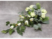 Stroik zalewany RÓŻE, HORTENSJE, DZWONKI biało-niebieski misa kwadrat (ok. 70x40x25 cm) ok. 1,8 kg 