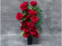 Stroik zalewany WAZON DUŻE RÓŻE czerwone (ok. 62 cm) ok. 1,4 kg 