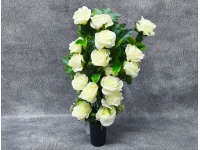 Stroik zalewany WAZON DUŻE RÓŻE białe (ok. 62 cm) ok. 1,4 kg 