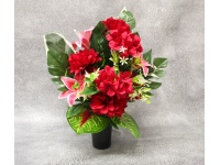 Stroik zalewany WAZON LILIE, DALIE czerwony (ok. 53x40x28 cm) ok. 1,4 kg 