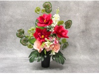 Stroik zalewany wazon MAGNOLIA CIEMNY RÓŻ + mieszane kwiaty (ok. 55x45x25 cm ) ok. 1,5 kg 