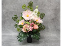 Stroik zalewany wazon MAGNOLIA JASNY RÓŻ + mieszane kwiaty (ok. 55x45x25 cm ) ok. 1,5 kg 