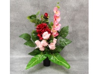 Stroik zalewany WAZON RÓŻE, STORCZYK czerwono-różowy (ok. 60x50x35 cm) ok. 1,5 kg 