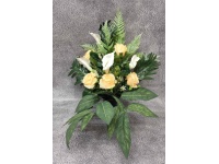 Stroik zalewany WAZON RÓŻE, KALIA żółto-kremowy (ok. 50 cm) ok. 1,3 kg 