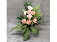 Stroik zalewany WAZON RÓŻE, KALIA różowo-kremowy (ok. 50 cm) ok. 1,3 kg 