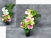 Stroik zalewany WAZON storczyki, kalie mix kolor (ok. 58 cm) ok. 1,4 kg 