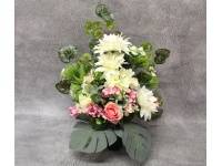 Stroik zalewany XL BIAŁO-RÓŻOWY dalie, hortensje wazon (ok. 50x30x60 cm ) ok. 1,4 kg 