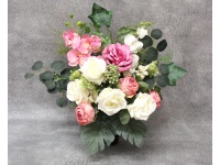 Stroik zalewany XL RÓŻOWO-KREMOWY róże, piwonie, storczyki wazon (ok. 60x35x55 cm ) ok. 1,4 kg 