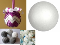 Styropianowe Bombki KULE do zdobienia 10 cm - kpl 4 szt w folii