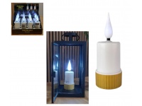 Świeca LED MALA ze złotą podstawą BIAŁY ZIMNY - 1 szt