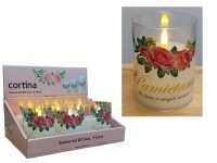 Świeca LED w plastikowej tubie 10x7,5 cm PAMIETAMY-RÓŻA