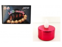Świeczka, podgrzewacz LED na baterie ze stałym płomieniem POŁYSK 4x3,6 cm KORALOWY - 1 szt
