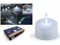 Świeczka, podgrzewacz LED stały płomień 3,5x3,5 cm ZIMNY BIAŁY - 1 szt