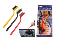 Szczoteczka z drucianym włosiem do czyszczenia kuchenki i innych trudno dostępnych miejsc KPL 3 szt 27x9 cm