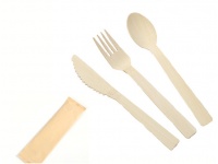 Sztućce bambusowe jednorazowe 17 cm