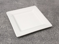 Talerz ceramiczny KWADRATOWY 15x2 cm BIAŁY