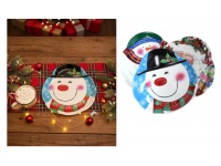 Talerz podstawek świąteczny plastikowy 30x29,5x1,5 cm MIX WZORÓW