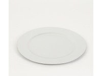 Talerz, podtalerz patera dekoracyjna plastikowa połysk GŁADKI srebrny 33 cm