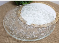 Talerz szklany z wzorem 31 cm - 1 szt