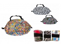 Torba na ramię sportowa, zakupowa SKŁADANA z suwakiem 72 cm - mix