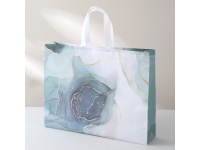 Torba na zakupy 47x36x10 cm BIAŁO NIEBIESKA tworzywo