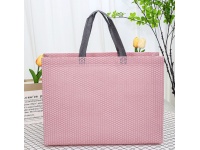 Torba na zakupy wytłaczane kropki 45x35x12 cm RÓŻOWA