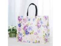 Torba na zakupy wzór kwiaty 43x32x10 cm tworzywo