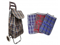 Torba zakupowa na kółkach 86x34x28 cm - krata mix