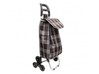 Torba zakupowa na POTRÓJNYCH kółkach 95x37x35 cm - krata