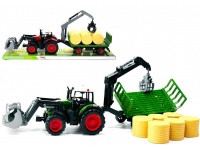 Traktor z przyczepą i belami słomy 63x18x14 cm - mix
