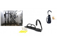 Uchwyt ścienny wieszak na rower hak czarny 25,5x13 cm