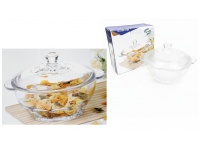 Waza szklana z pokrywką 20x16,5x7 cm