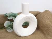 Wazon ceramiczny NORDYCKI 19x15x4 cm BIAŁY