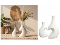 Wazon ceramiczny NORDYCKI SERCE kpl 2 szt BIAŁY