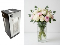 Wazon szklany ryflowany 24x10 cm