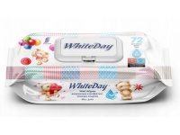 WhiteDay chusteczki nawilżane z klipsem (72 sztuki) BIAŁE