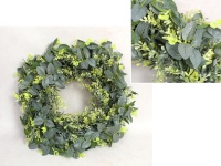 Wianek 50 cm ZIELONY bielony, cieniowany